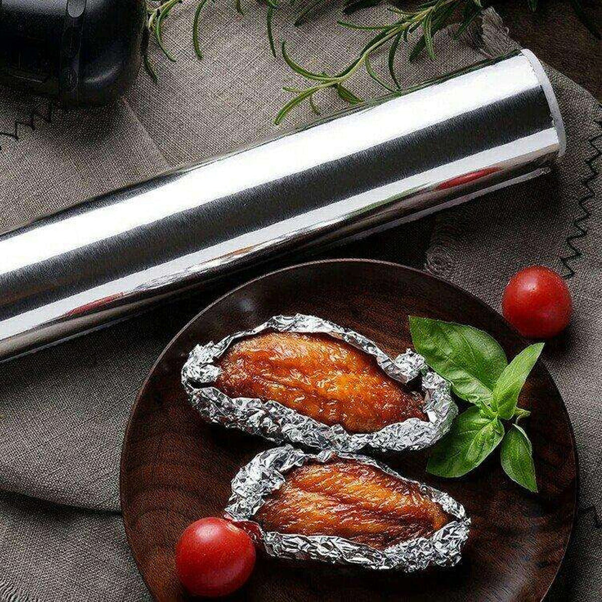 Heavy duty aluminum foil roll, non-stick for grilling Main image