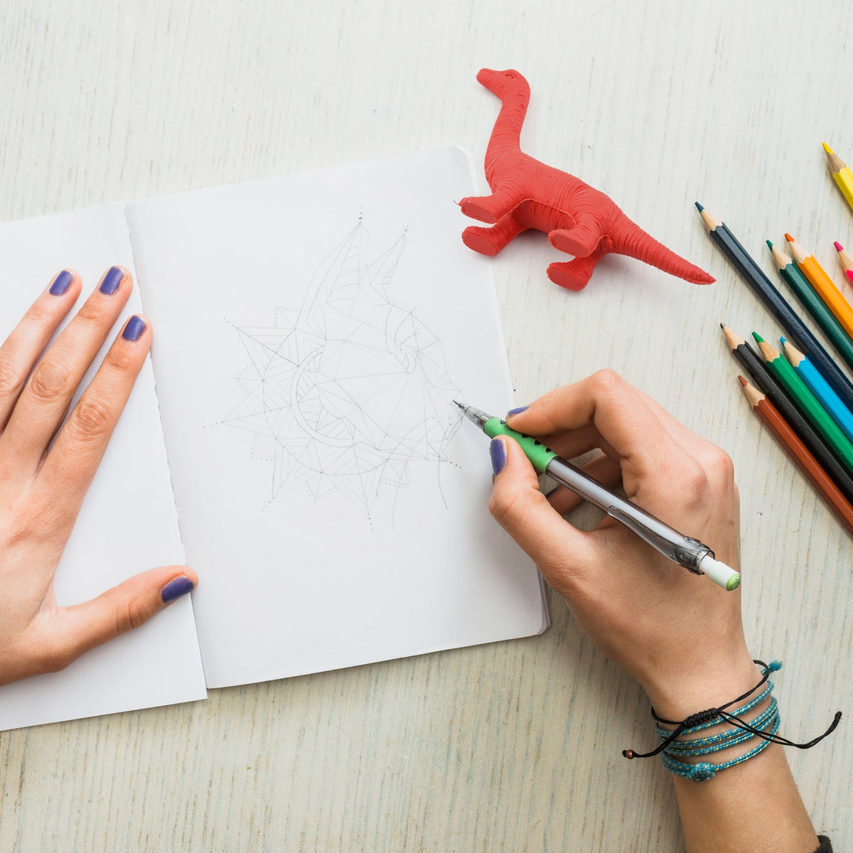 A collection of colorful Dinosaur Erasers, perfect for kids' school supplies. Main image