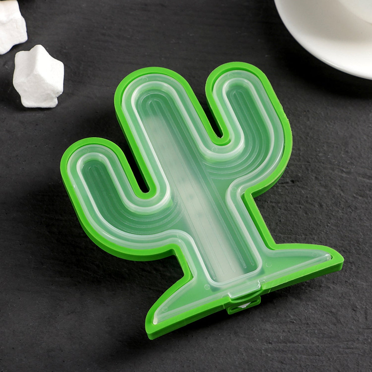 A vibrant green cactus silicone ice cream mold, ready for DIY frozen treats. Main image