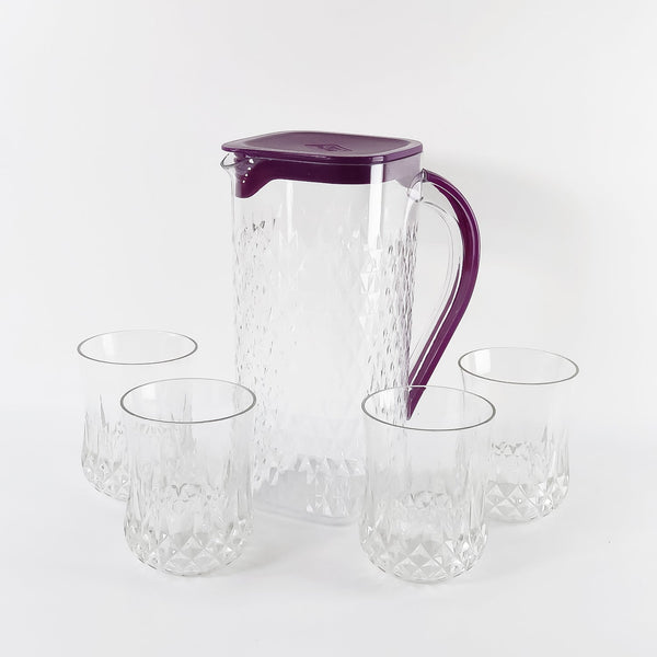 Complete Supermom serving jug set with 1500 ML jug and four 300 ML tumblers