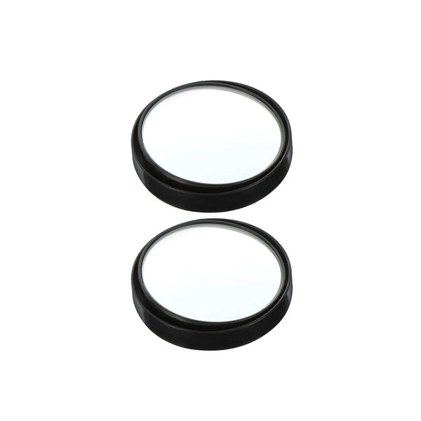 Pair of universal car blind spot convex mirrors with adhesive backing