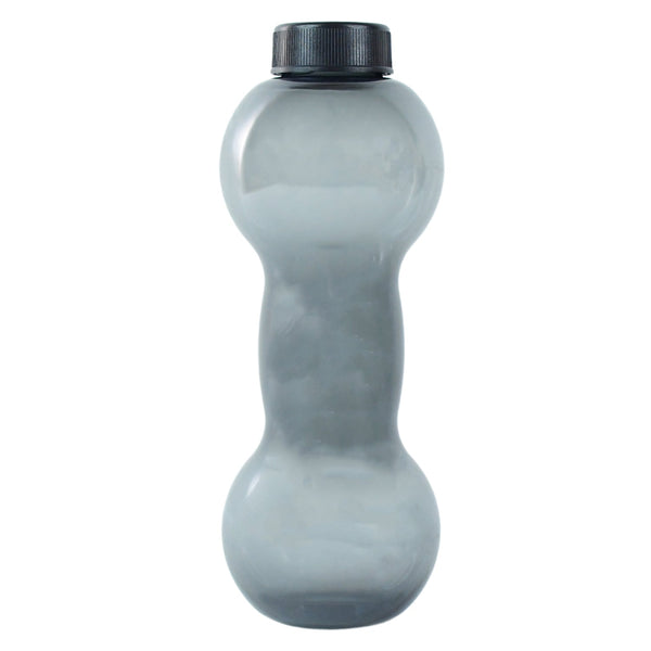 The FitFuzion dumbbell water bottle on a table, ready for your next gym session or daily hydration.