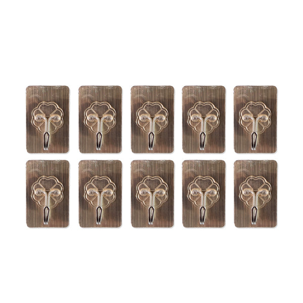 Kitchen and bathroom adhesive plastic hooks set