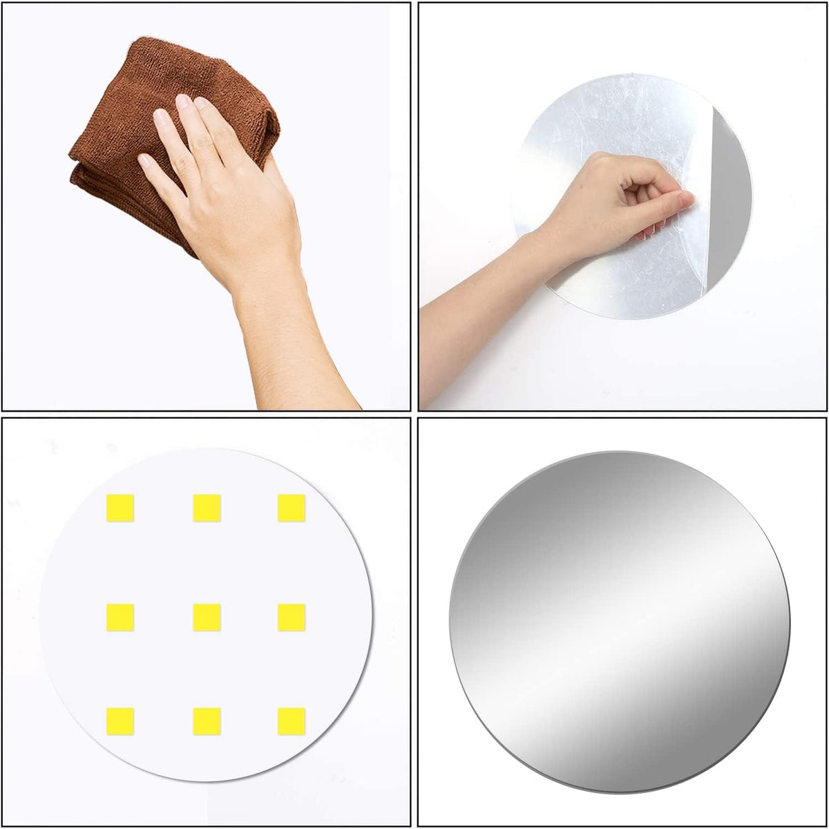 3D mirror wall sticker reflecting light on wall Main image