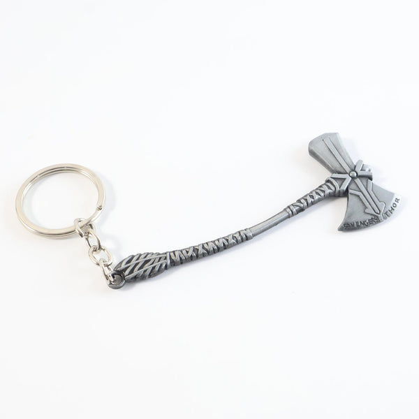 Stylish matte finished axe keychain ideal for keys or bag decoration