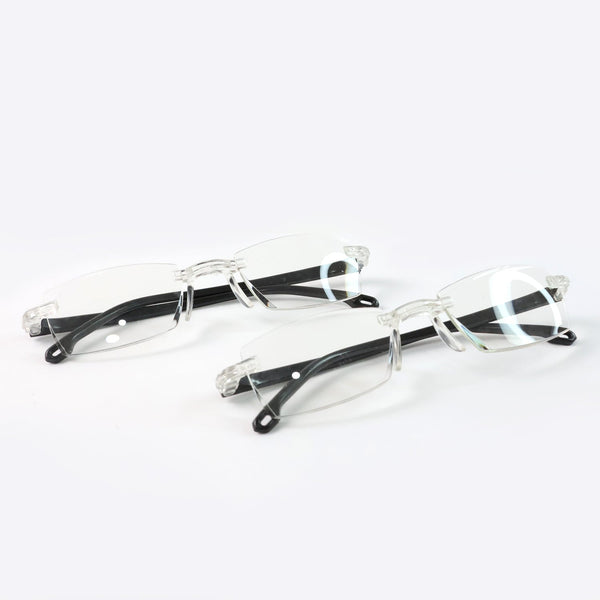 Pair of rimless reading glasses ideal for daily use and reduced eye strain