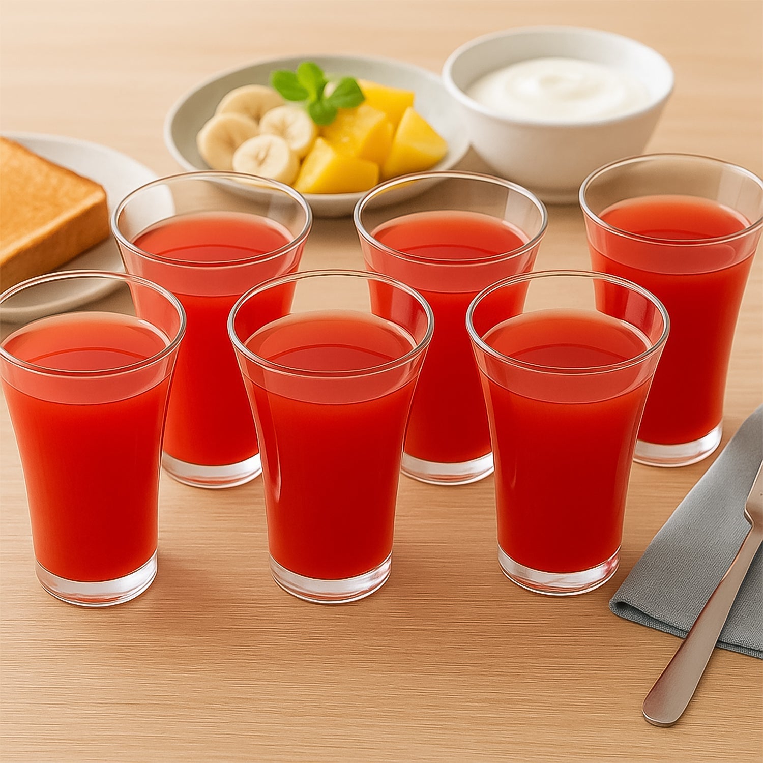 Plastic Juicy Glasses Set – 300ml Unbreakable | Serve Stellar Secondary image