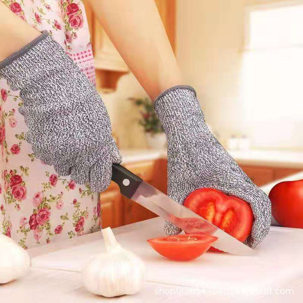 Multicolour cut-resistant gloves providing essential hand protection. Main image