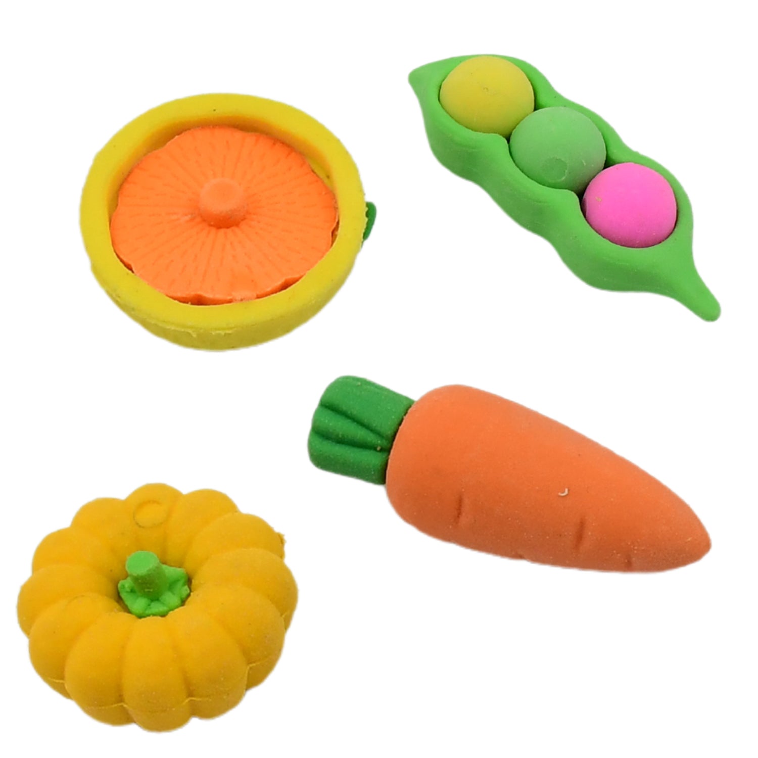 Colorful Kids Erasers Set – 4-Piece Fancy Designs for School | Writezo Secondary image