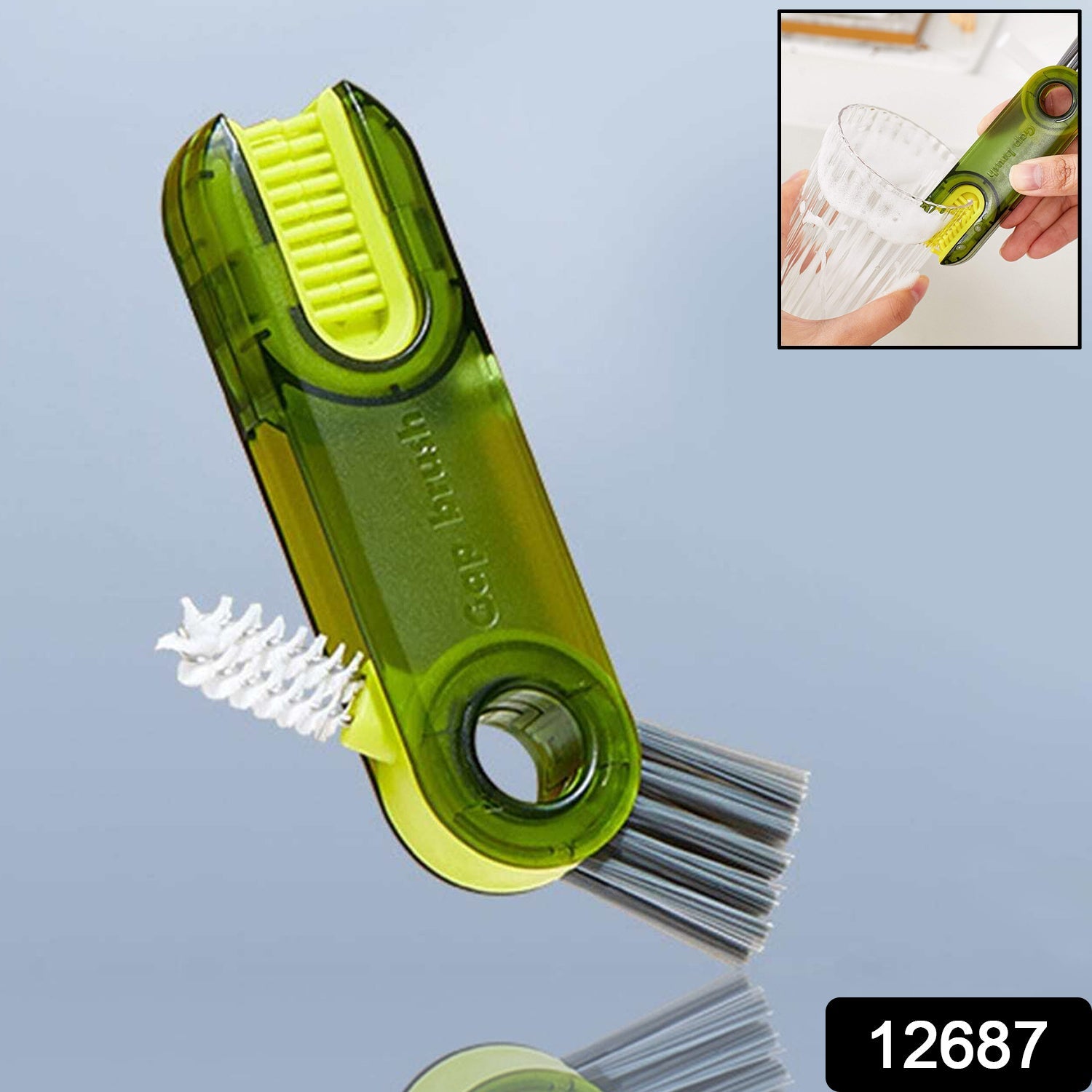 Bottle Cleaning Brush – 3-in-1 Cup & Lid Scrubber | SparkleTidy Secondary image
