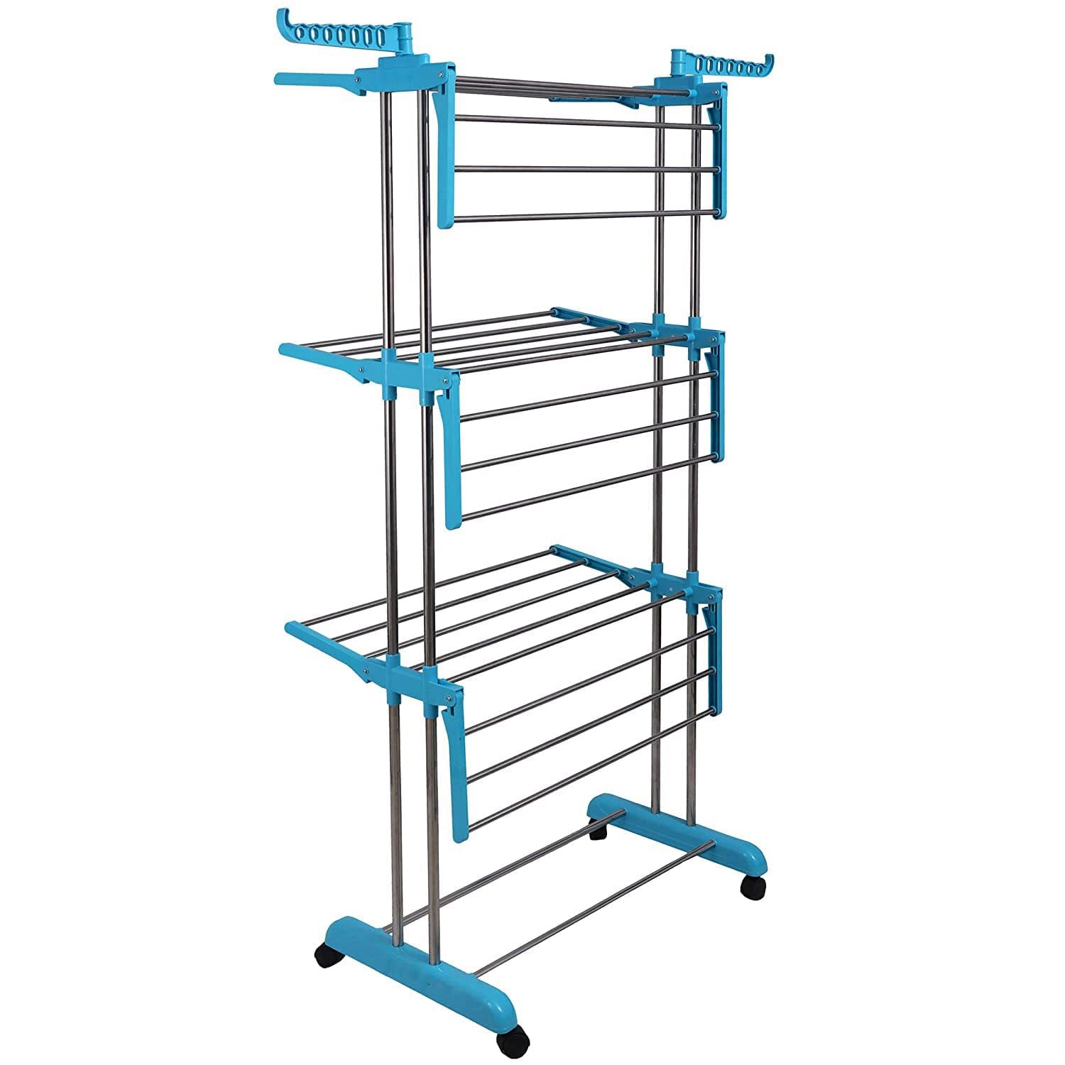 Cloth Drying Stand – 3-Layer Foldable Stainless Steel | FreshAura Secondary image