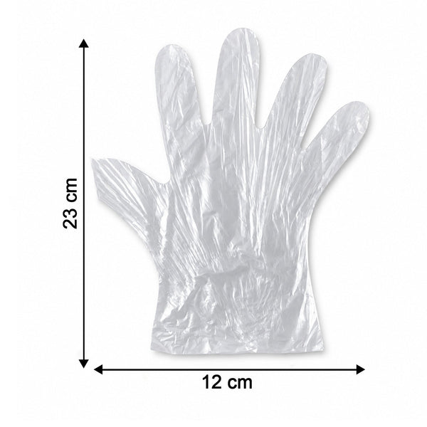 Packaging of disposable plastic gloves for hygienic tasks