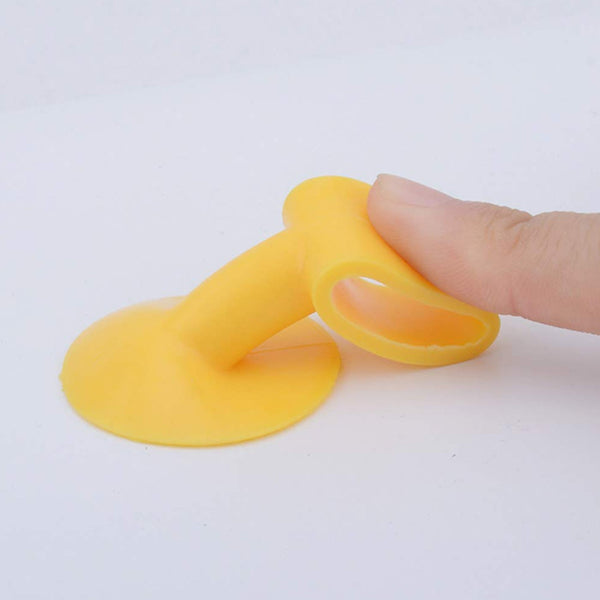 Close-up of suction side of silicone door stopper