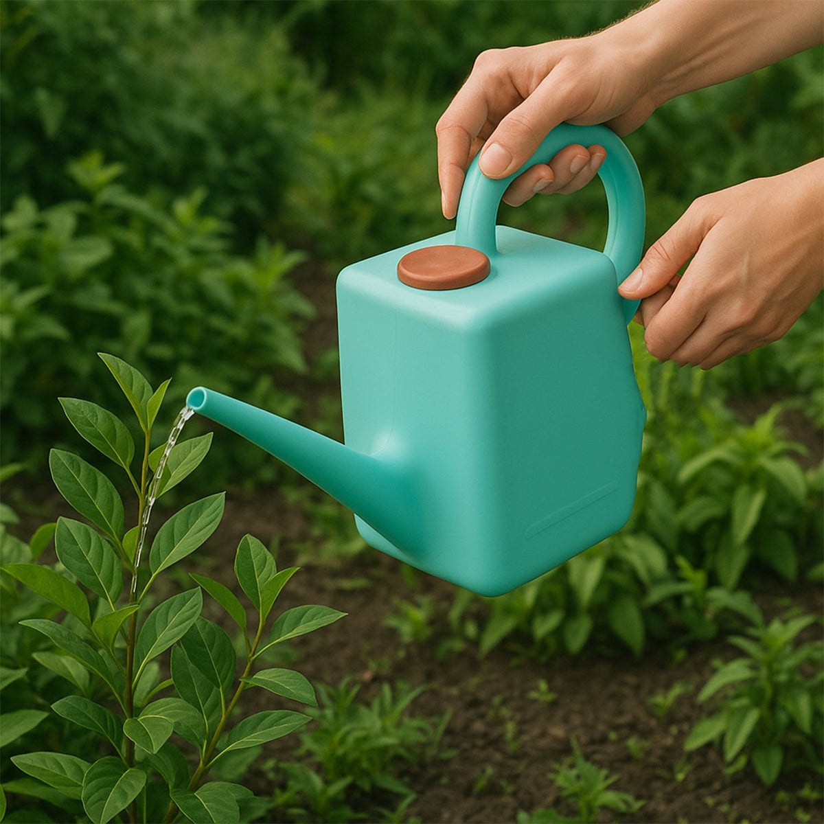 2L gardening watering can with durable plastic body and ergonomic handle Main image