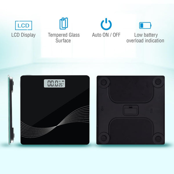Digital personal weight scale placed stylishly in modern bathroom setting