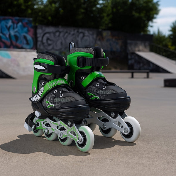 Roller boots featuring adjustable sizing for growing feet
