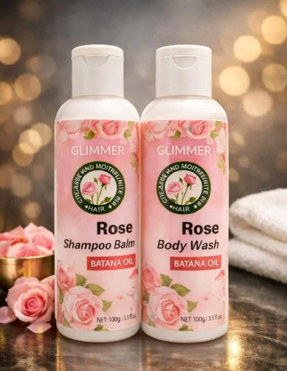 Rose Body Wash and Rose Shampoo (Combo of 2) Secondary image