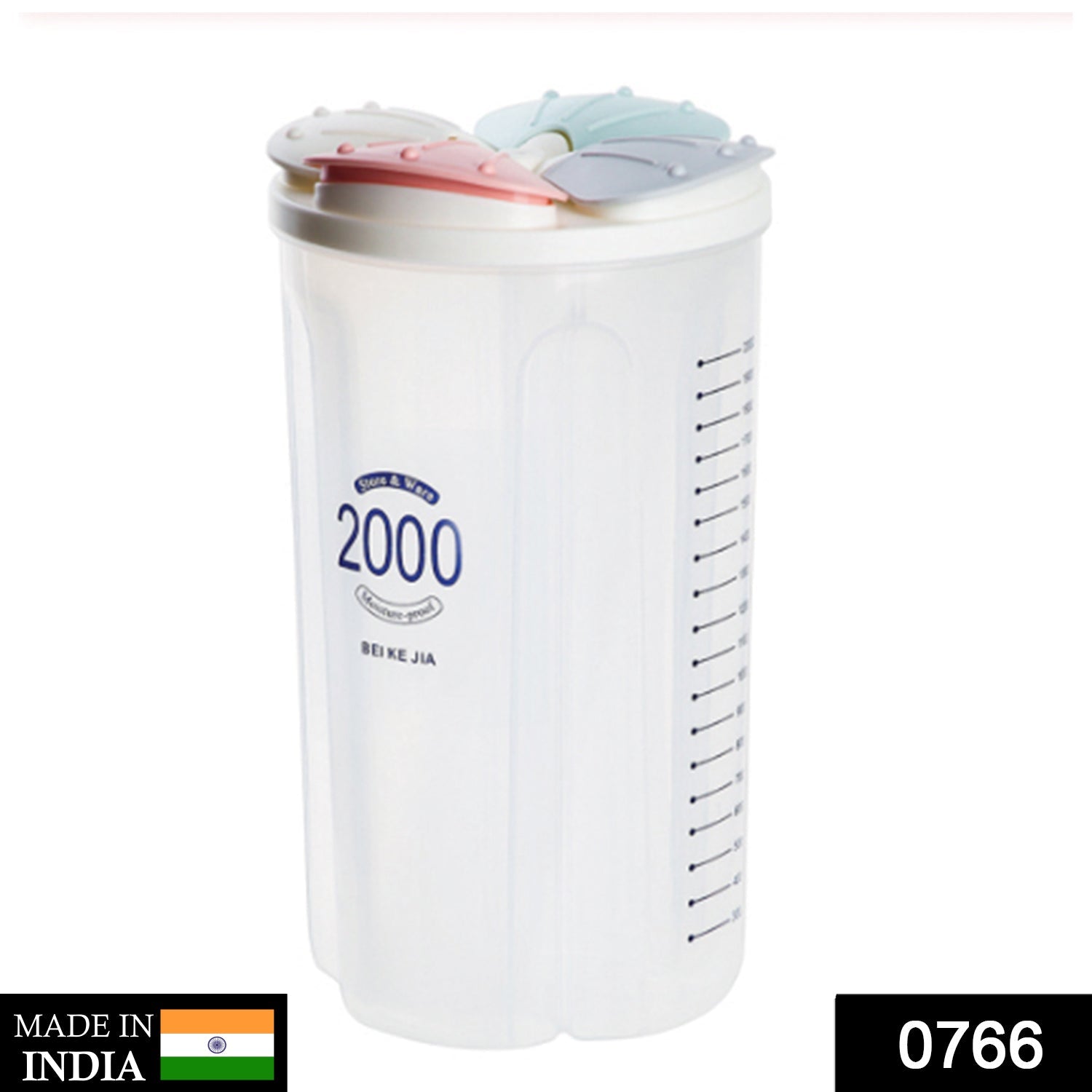 4 Section Kitchen Storage Jar – Airtight Food Container | Organivo Secondary image