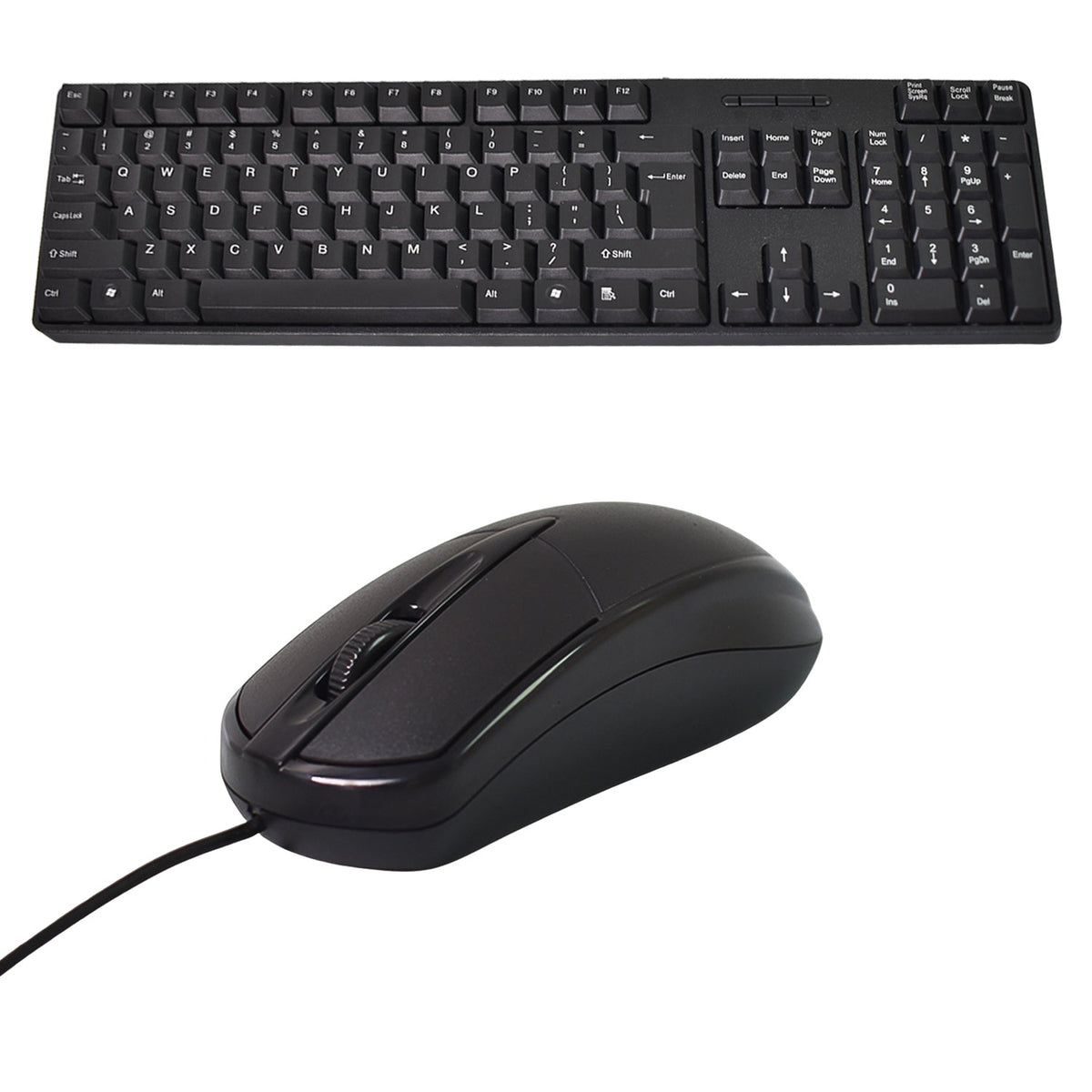 Wired Keyboard Mouse Combo from Wiregenix, a reliable USB peripheral set for desktops and laptops. Main image