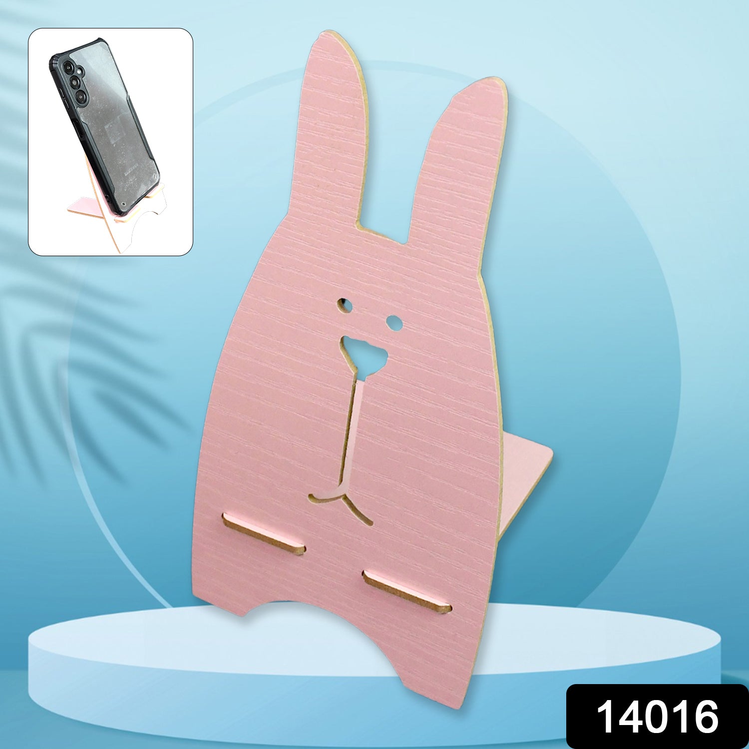 Wooden Rabbit Mobile Stand – Cute Desk Holder | PHOBIA Secondary image