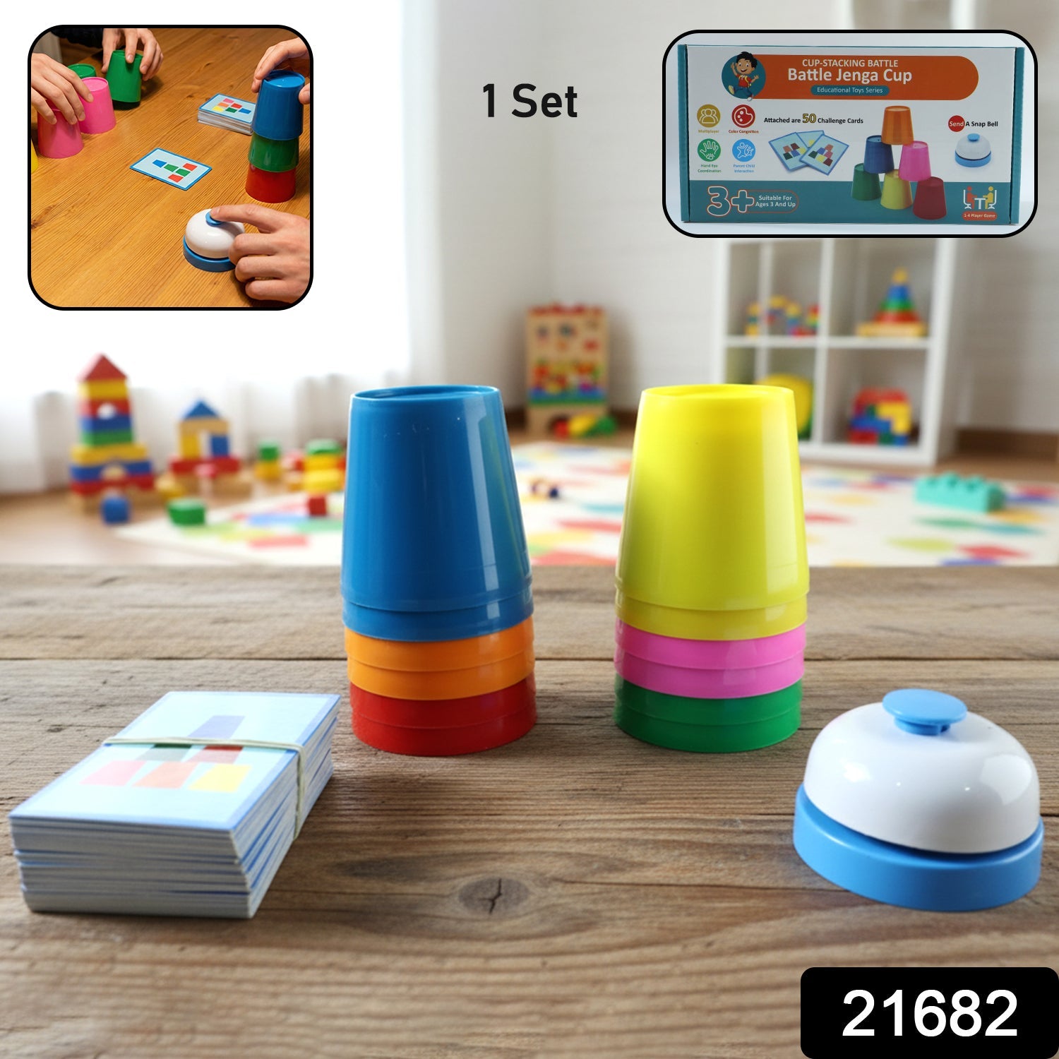 Cup Stacking Game Set – Boost Kids' Coordination & Fun Secondary image