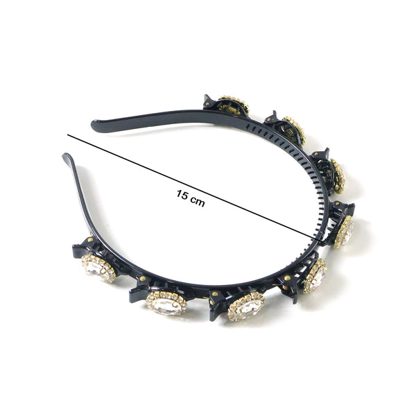 Party wear crystal hairband with embellishments