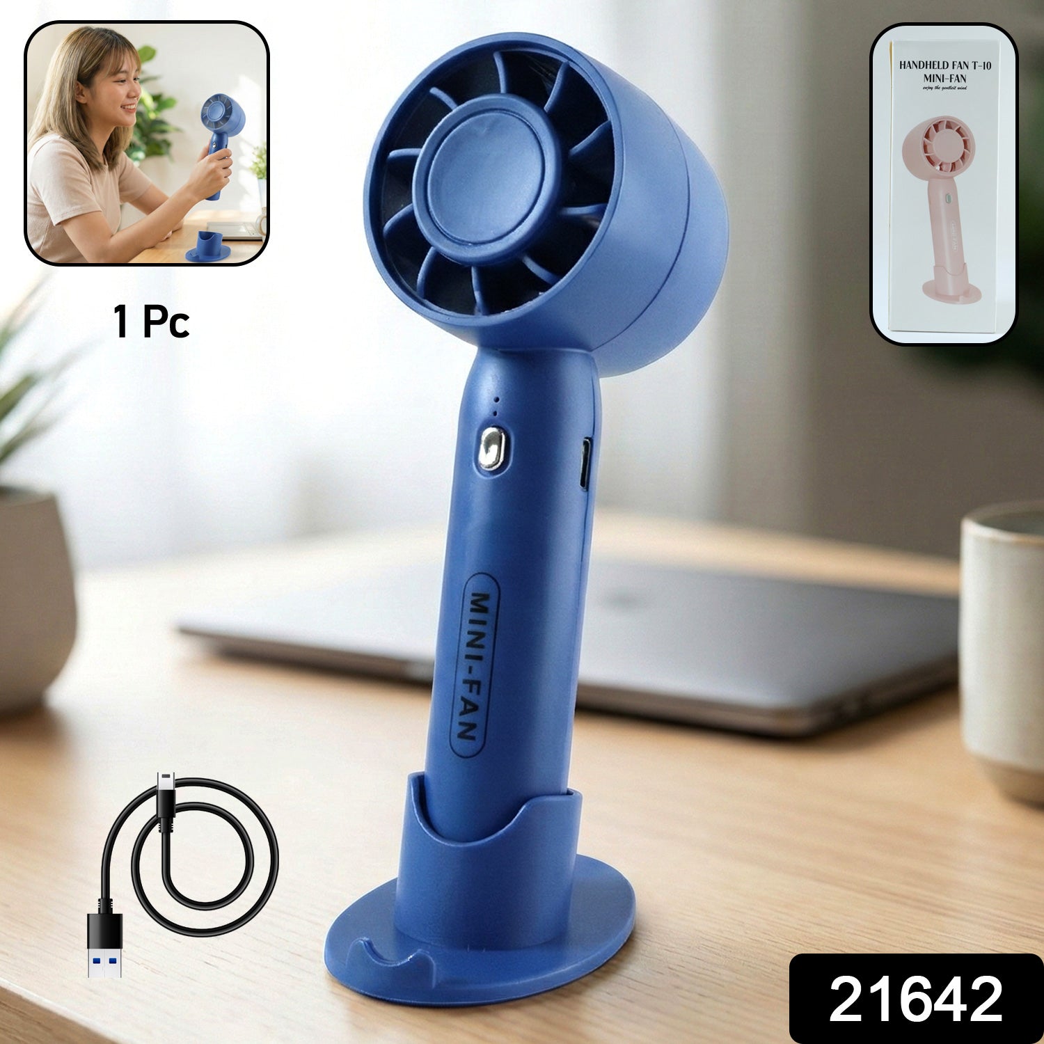 Rechargeable Mini Handheld Fan – Portable Personal Cooling Secondary image