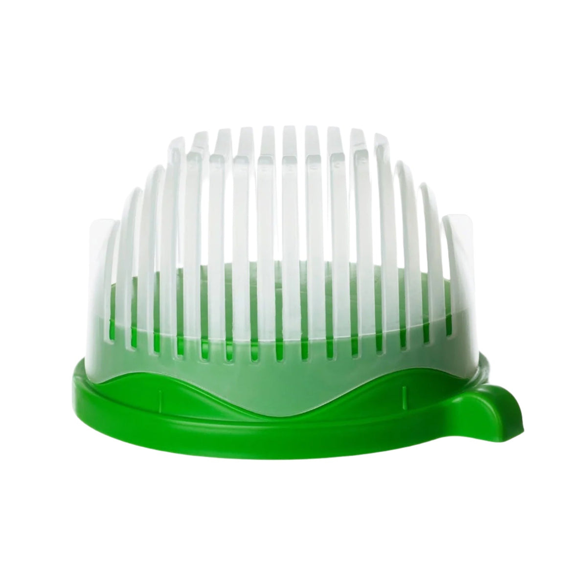 Plastic 60 Seconds Salad Cutter Bowl filled with fresh vegetables, ready to chop. Main image