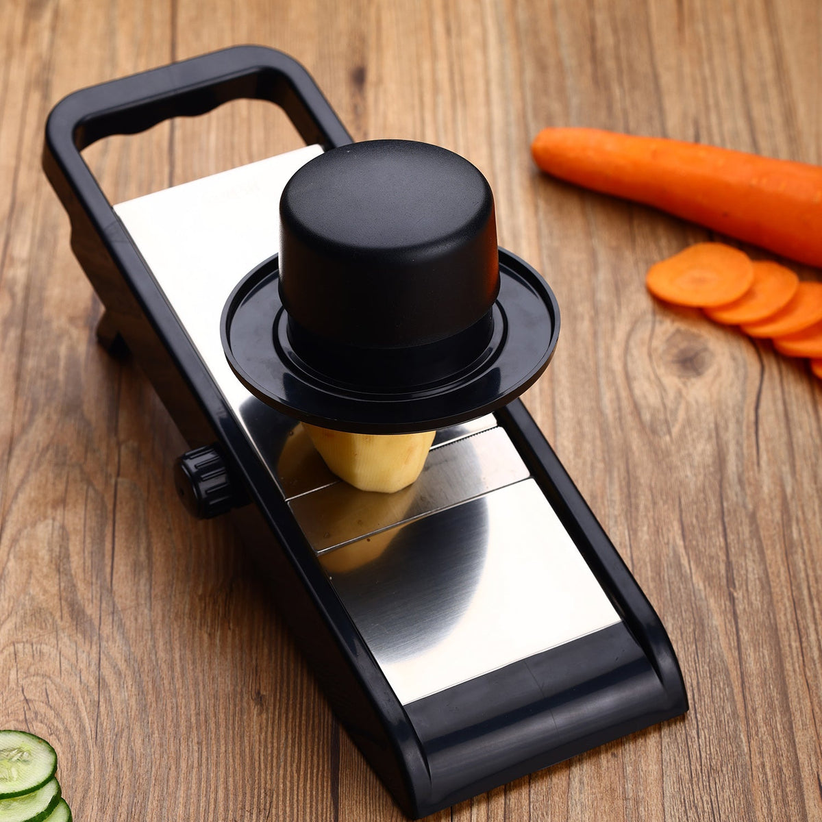 Premium Ganesh potato onion slicer with adjustable blade for uniform vegetable slices. Main image