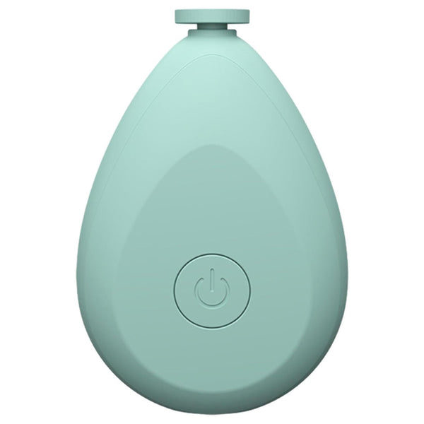 A parent gently using the quiet Baby Electric Nail Trimmer on an infant's tiny fingers.