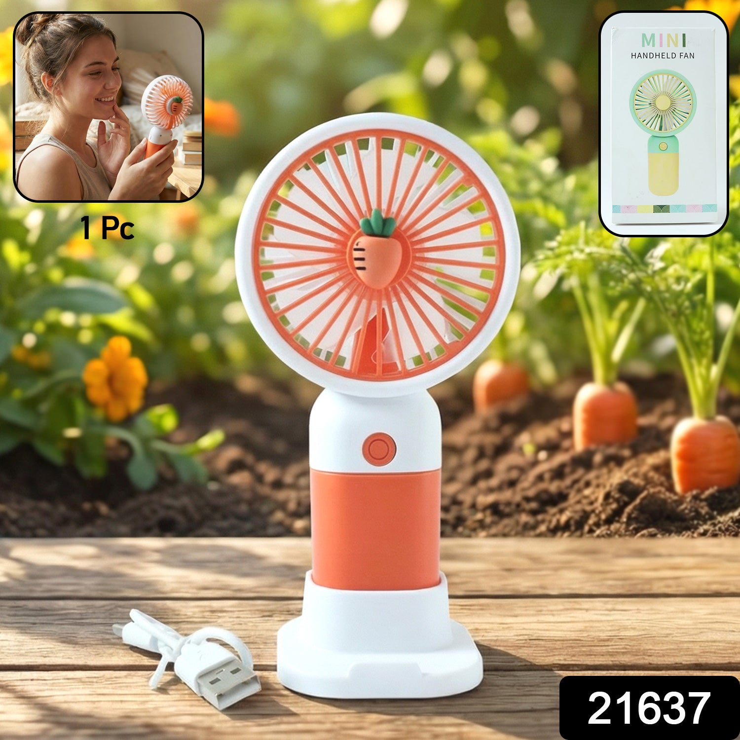 Mini Rechargeable Handheld Fan – Portable & USB Charging Secondary image
