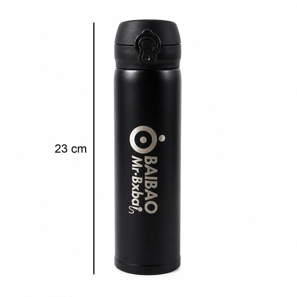 Portable stainless steel water bottle for daily hydration