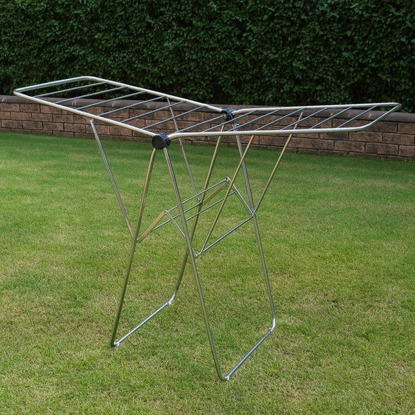 Heavy duty foldable cloth drying rack from Supermom for large indoor and outdoor laundry loads
