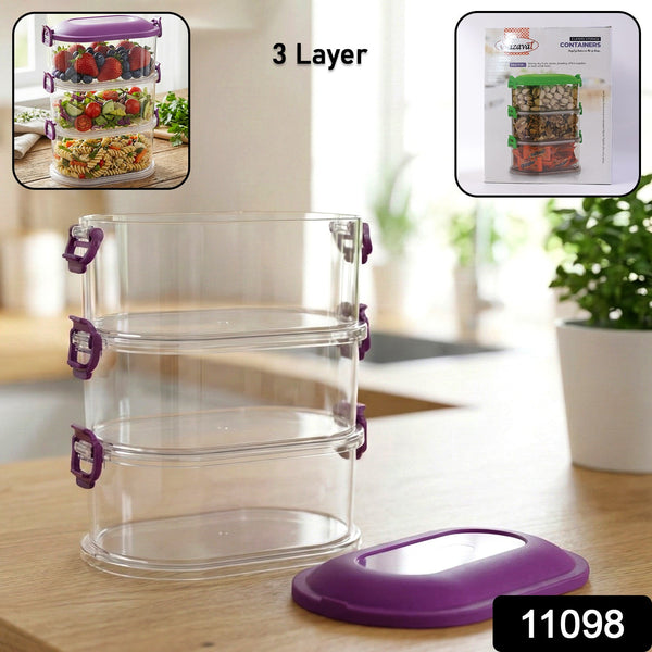 Close-up of airtight locking lids on food storage container set