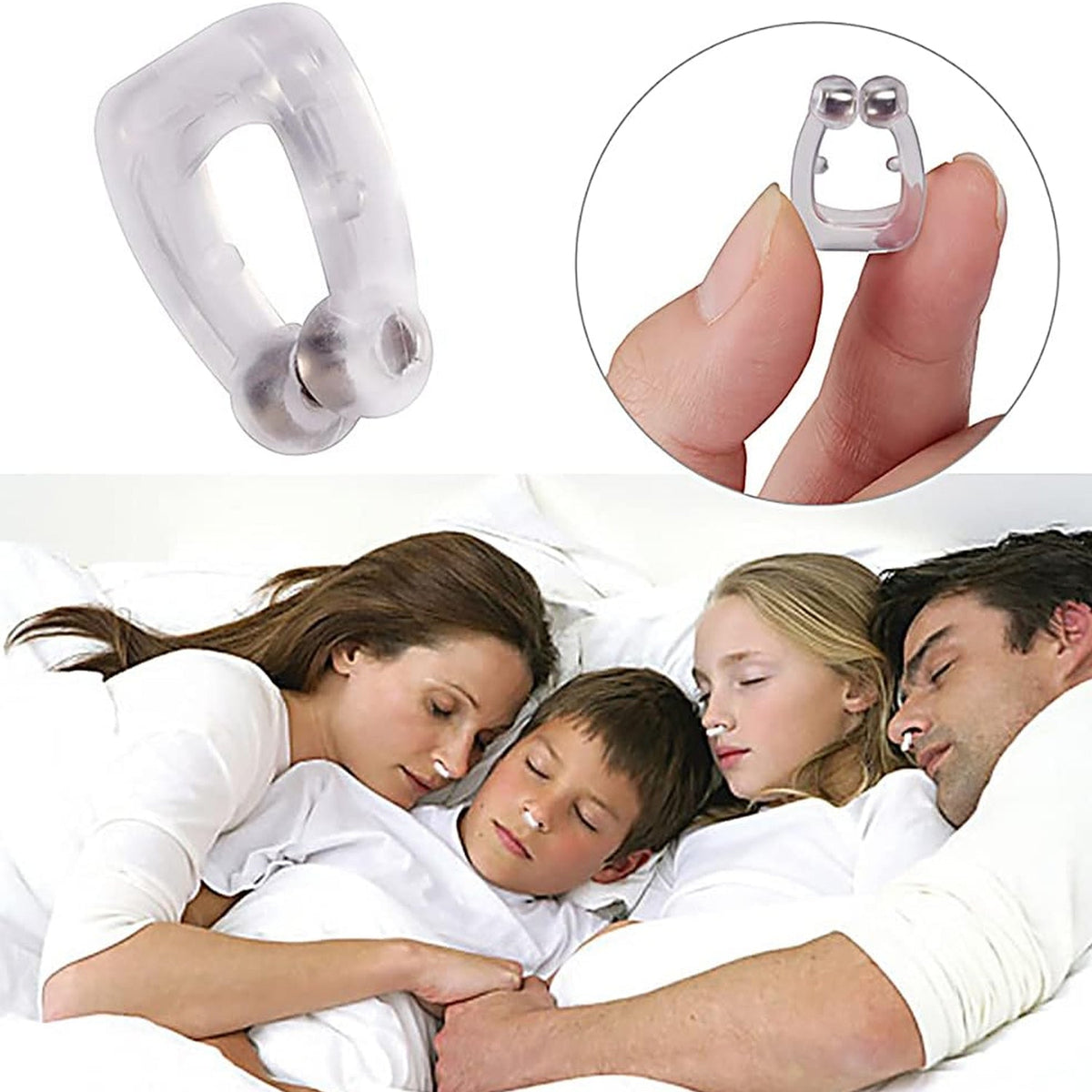 Silicone magnetic nose clip for snoring relief with comfortable fit Main image