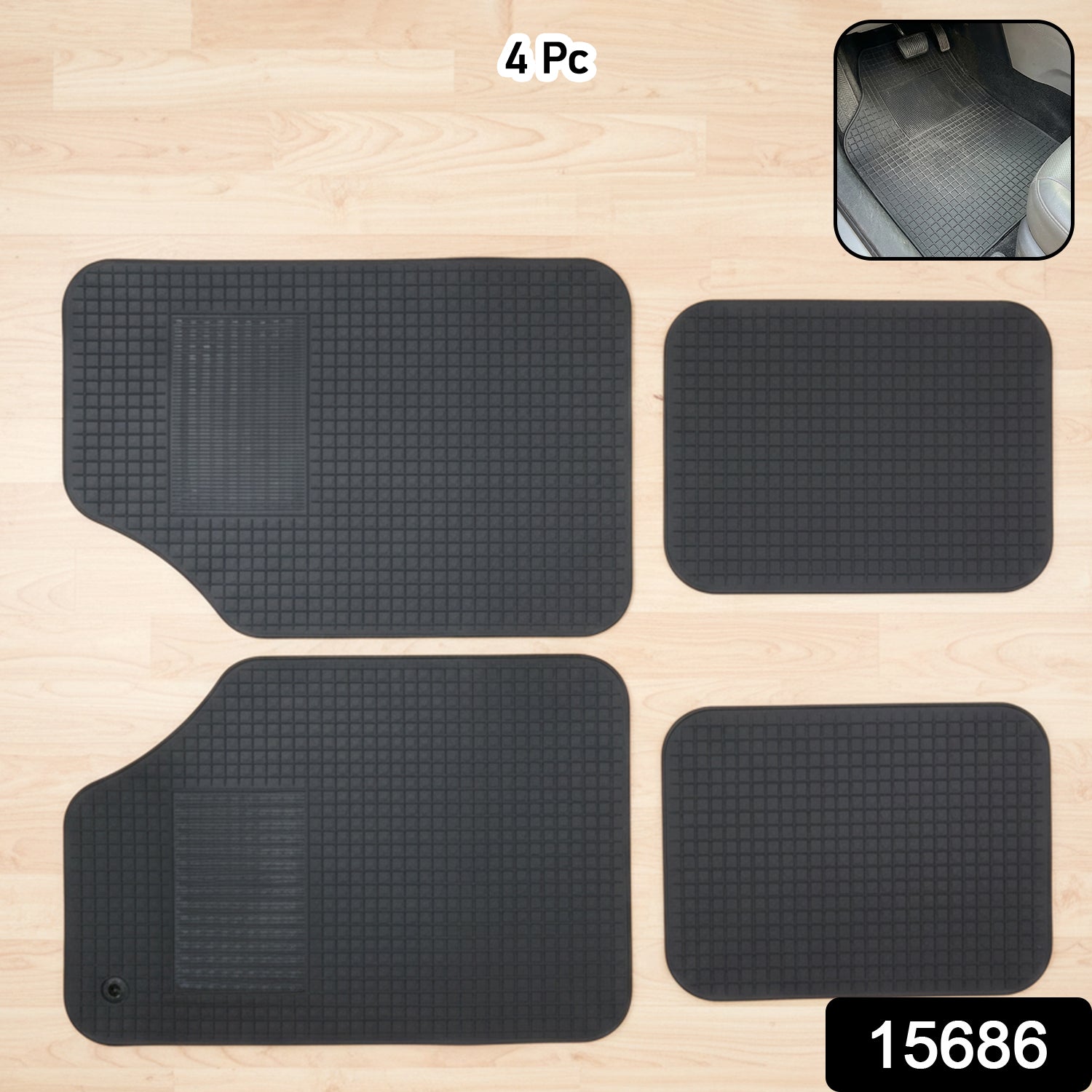 Universal Heavy Duty Car Floor Mat Set – All-Weather Vehicle Protection Secondary image