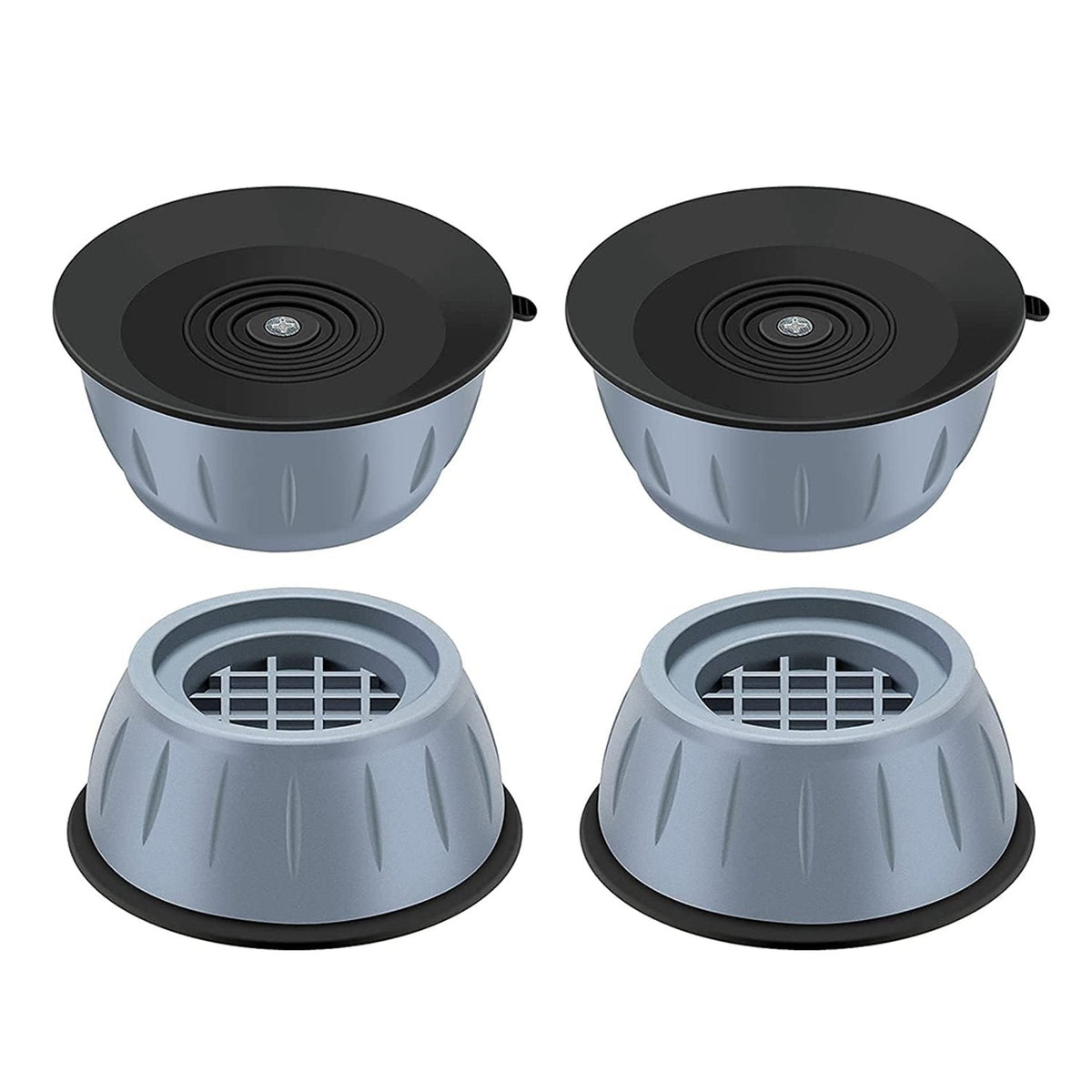 Set of four anti vibration pads with suction cup feet for washing machines. Main image