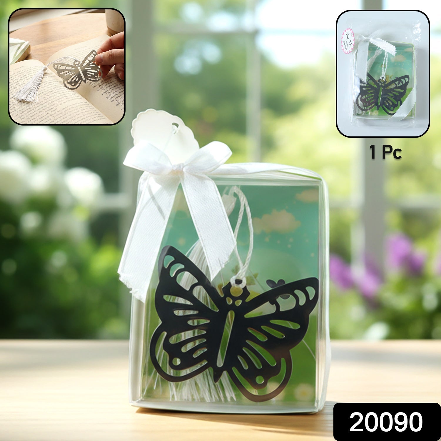Butterfly Design Metal Bookmark – Elegant Reading Accessory Secondary image