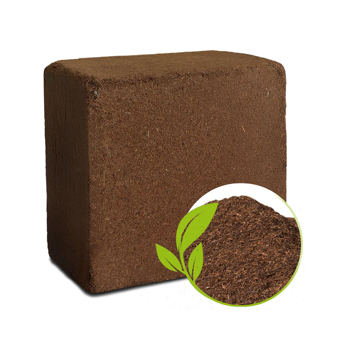 Styleva Organic Cocopeat Block, 1 KG, shown ready for use in home gardening. Main image