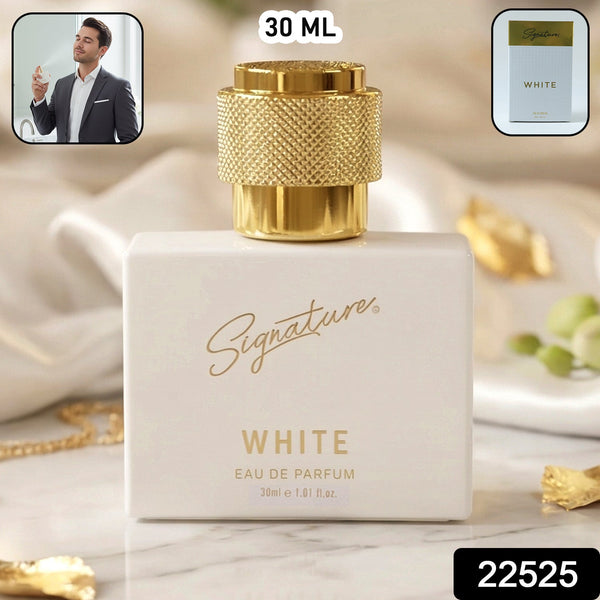 Packaging design of Signature white perfume bottle
