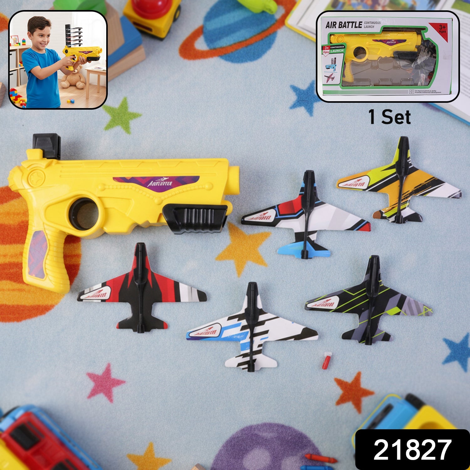 Air Battle Plane Launcher Toy – Safe Foam Glider Set for Kids Secondary image