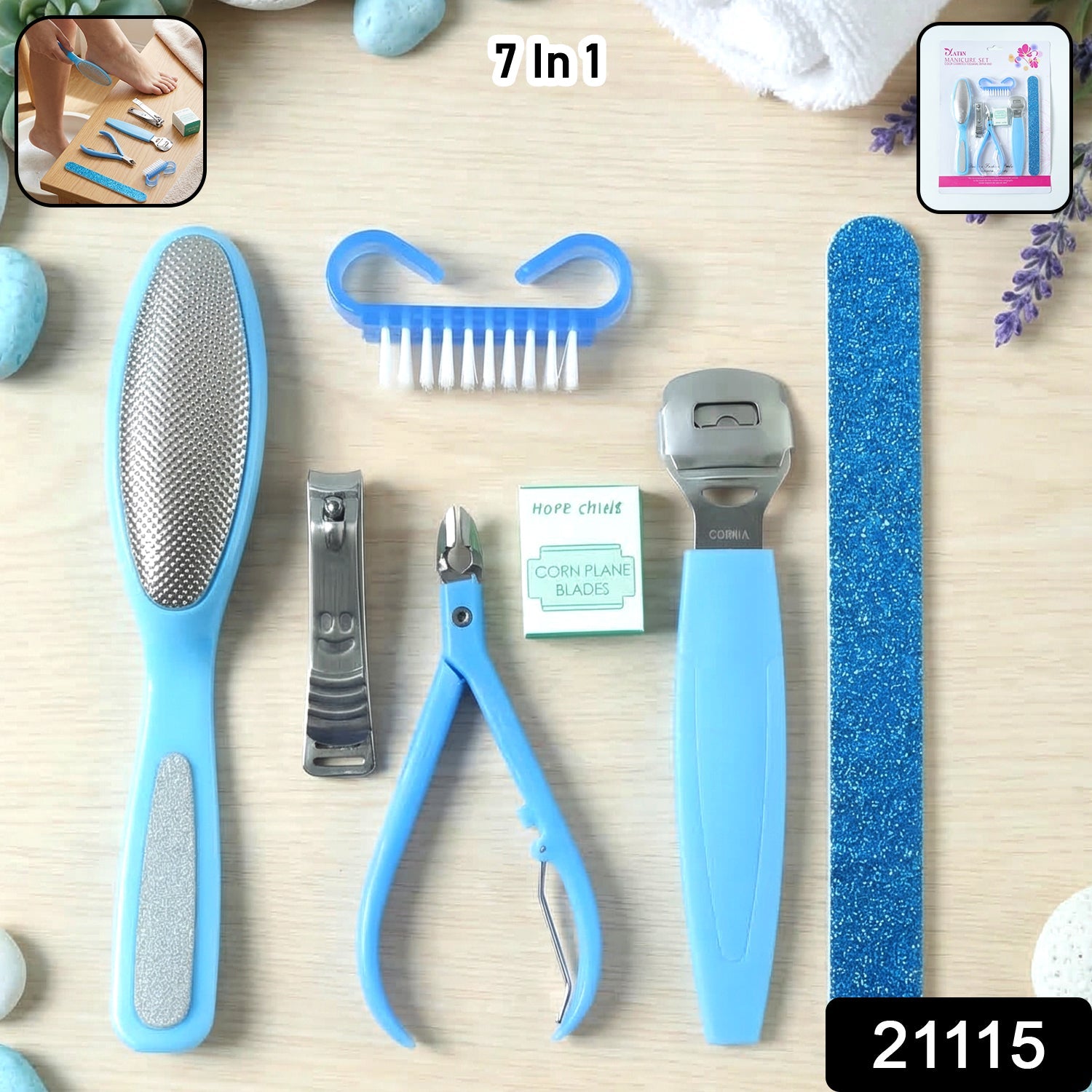 7 In 1 Pedicure Manicure Kit – Complete Foot & Nail Care Set Secondary image