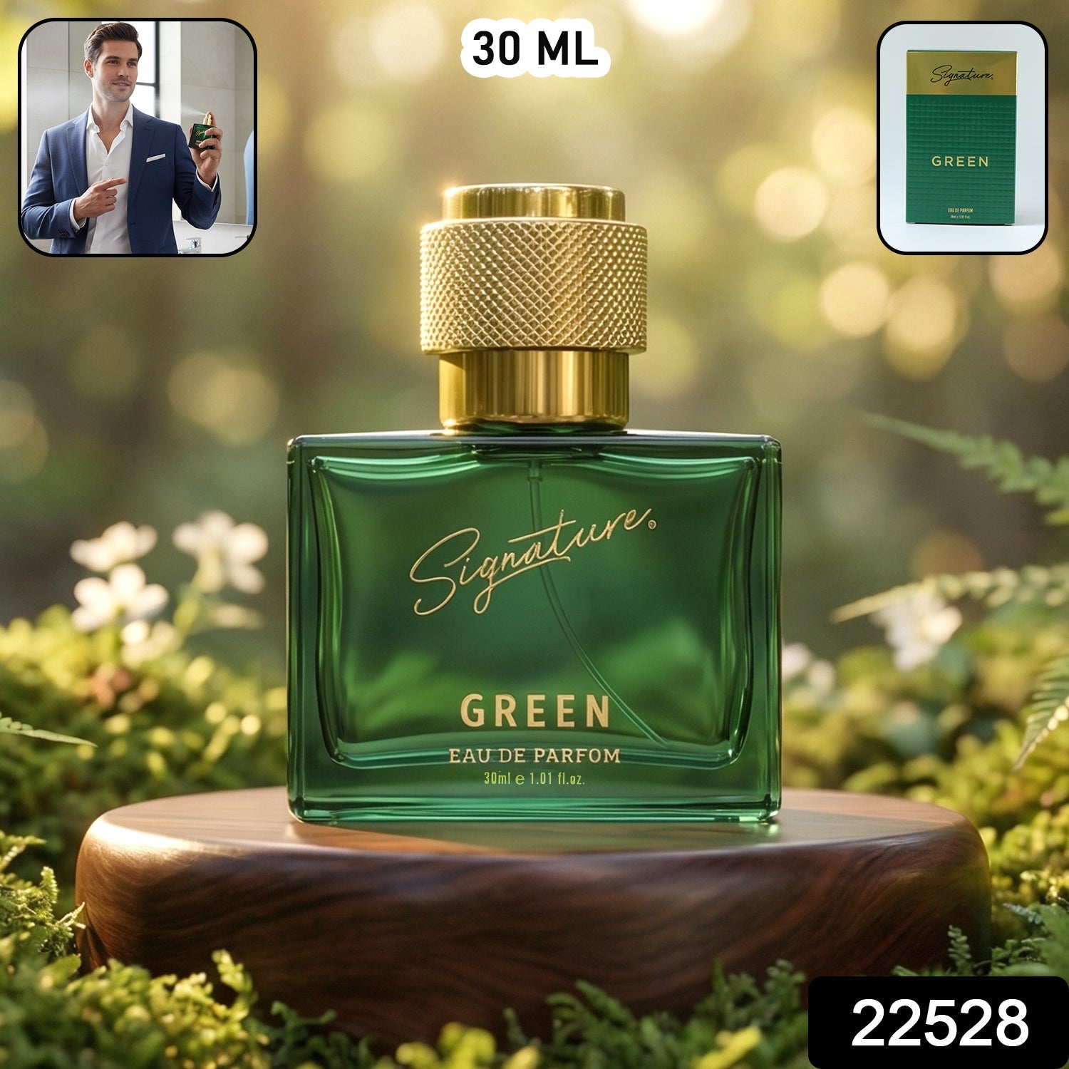 Signature Green Eau De Perfume – Long Lasting Fresh Fragrance for Men Secondary image