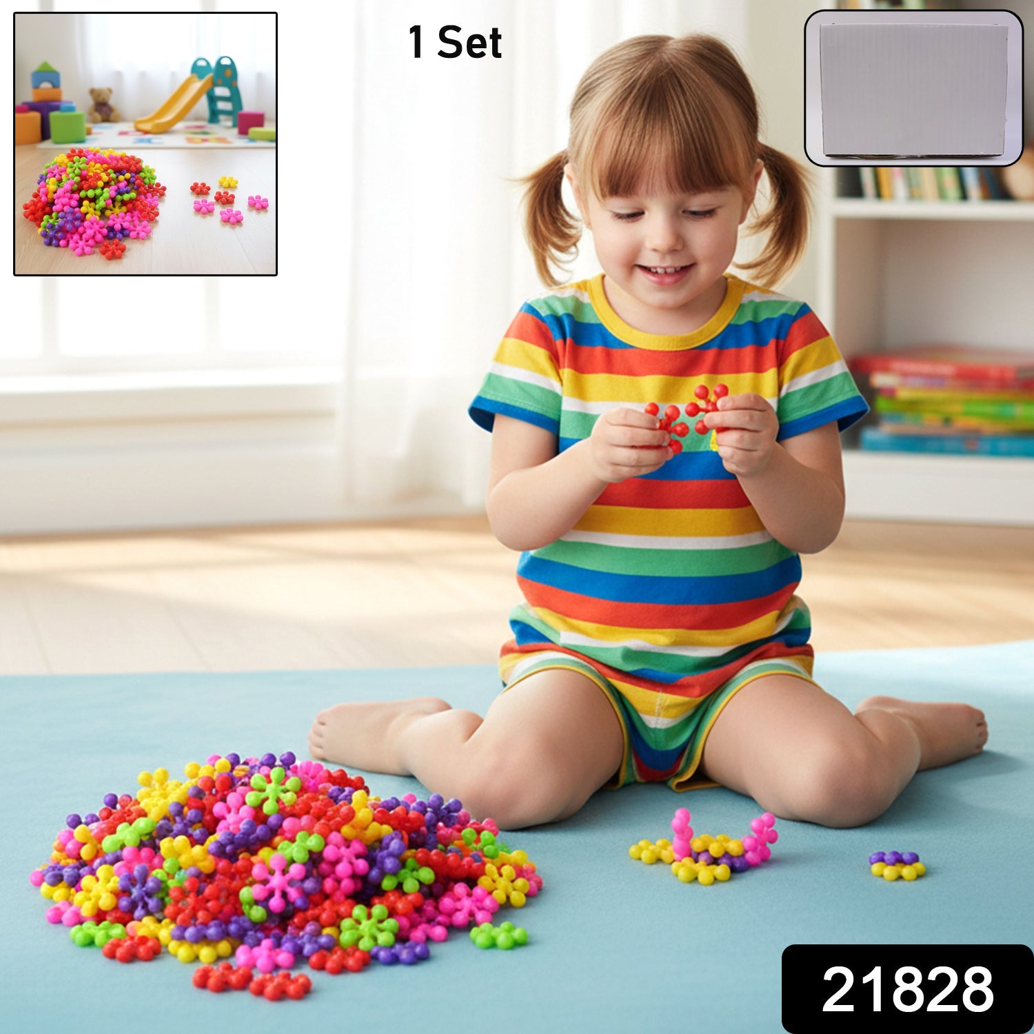 Building Blocks Toy Set – Colourful Creative Educational Puzzle Secondary image