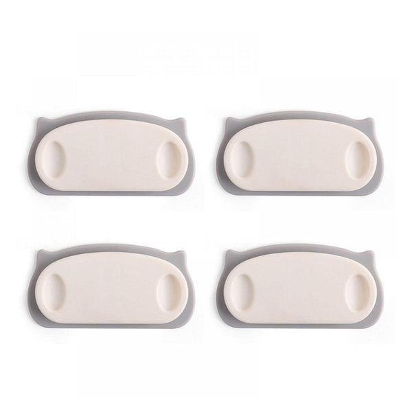 Set of pig plug cable holder clips with self-adhesive pads