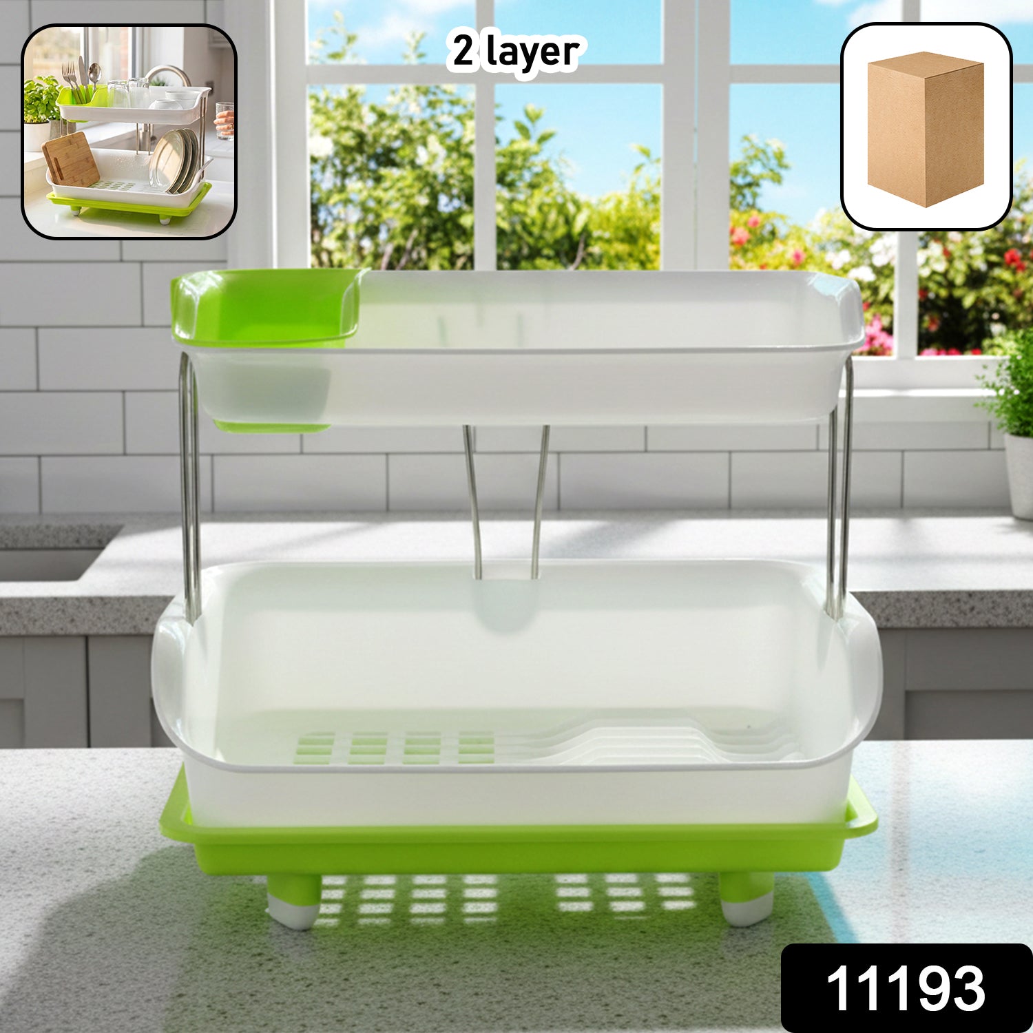 Kitchen Dish Drying Rack – Space-Saving Multi-Tier Design for Organized Countertops Secondary image