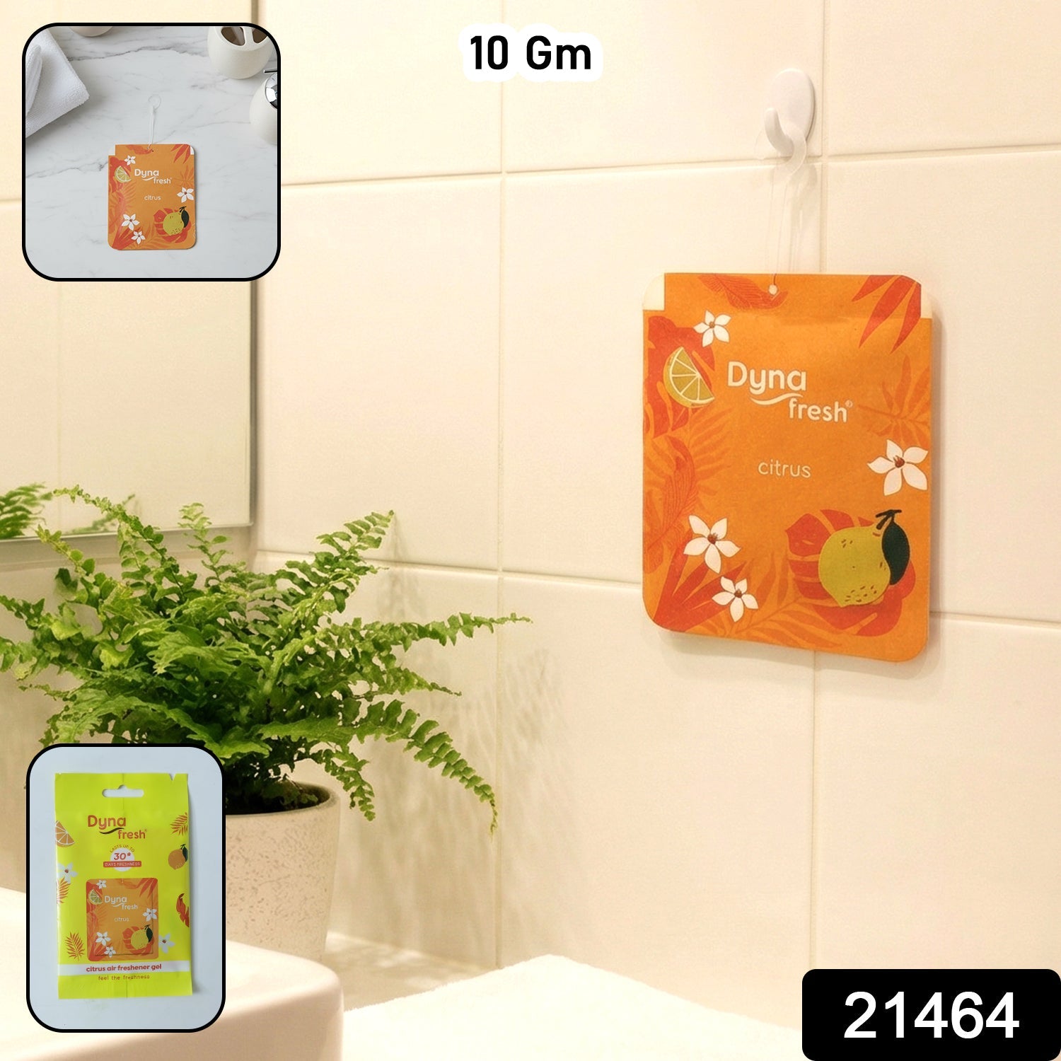 Citrus Hanging Air Freshener Gel – Long-lasting Lemon Fragrance Secondary image
