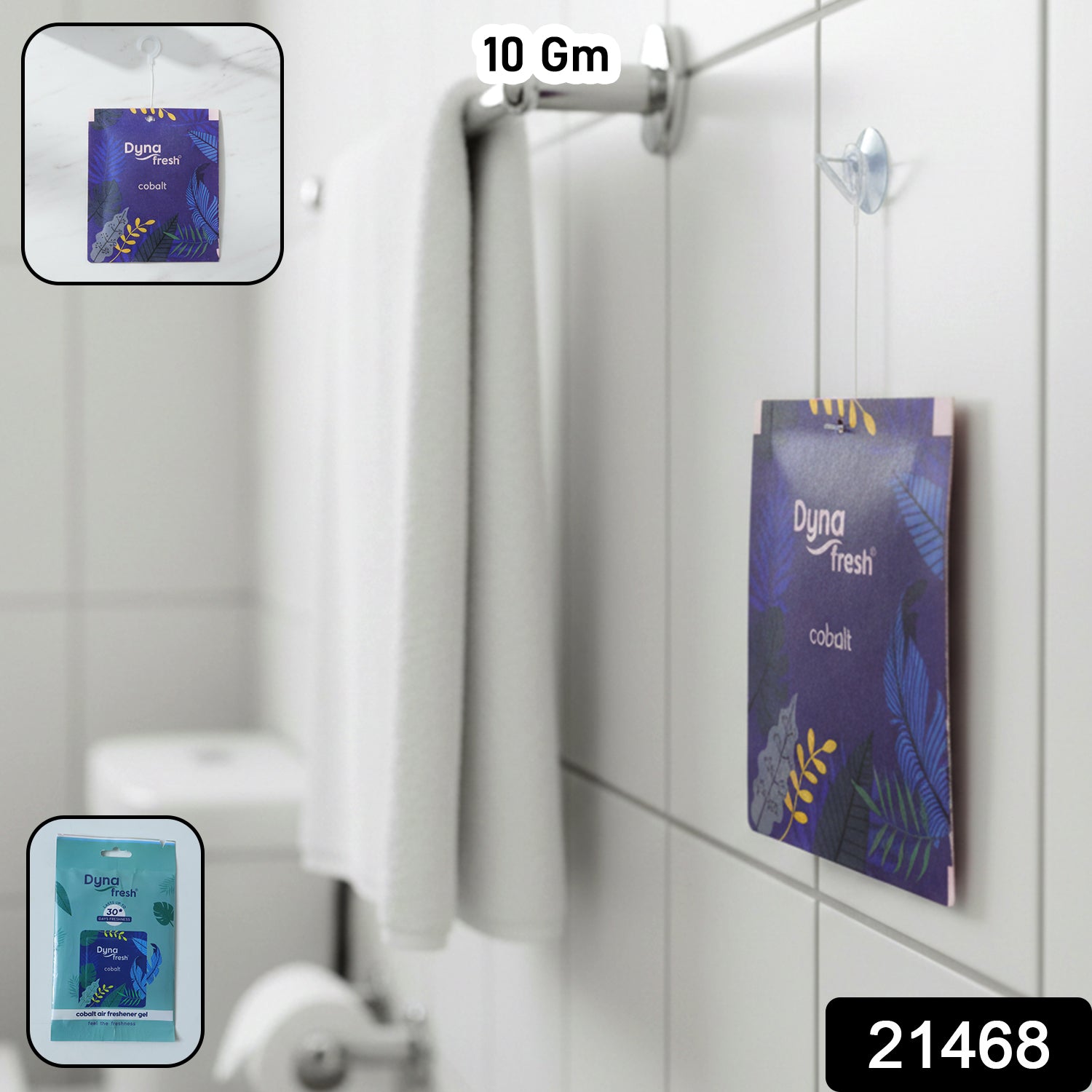 Cobalt Hanging Air Freshener Gel – Long Lasting Cool Aqua Fragrance Secondary image