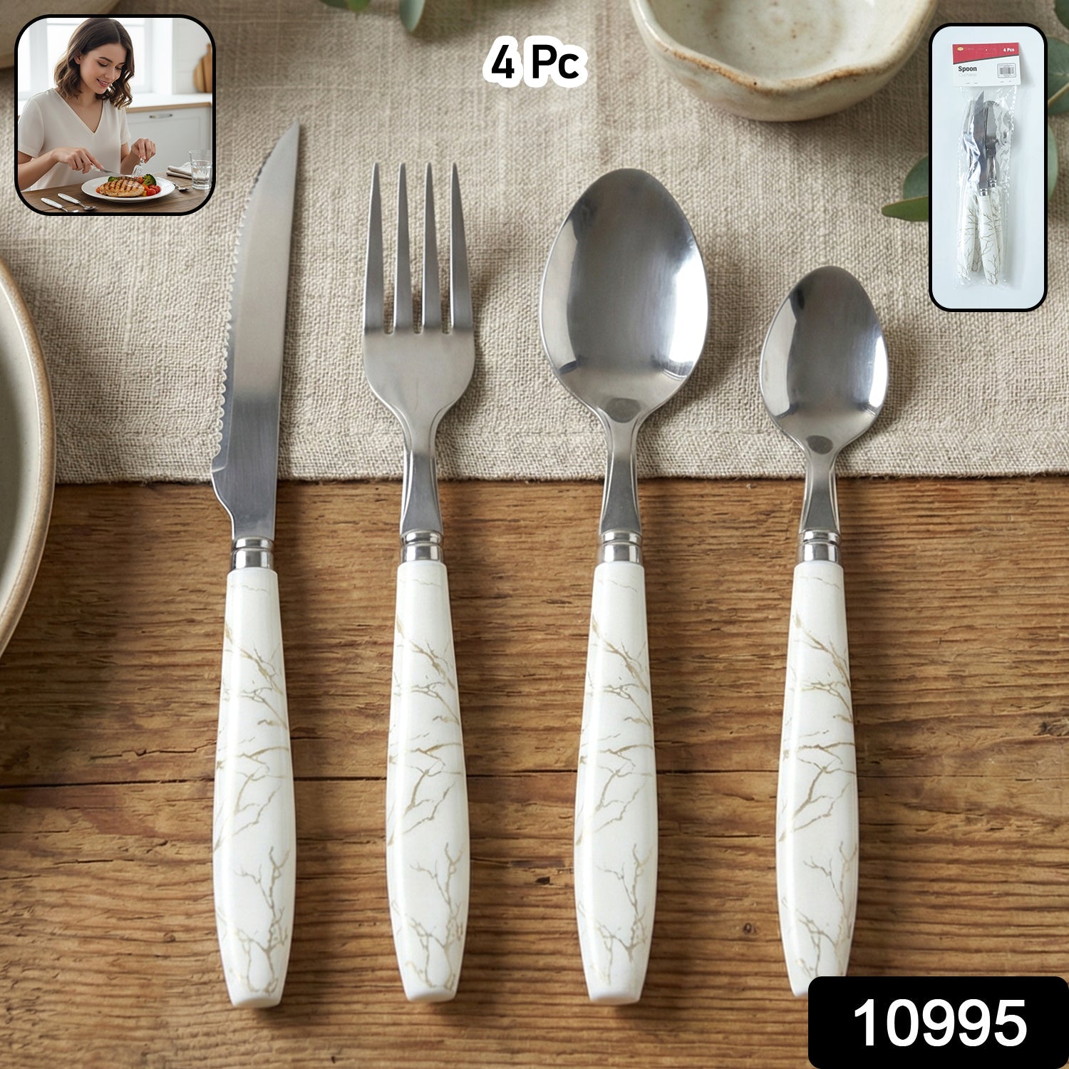 Stainless Steel Cutlery Set – Elegant Dining Essential for Home and Kitchen Secondary image