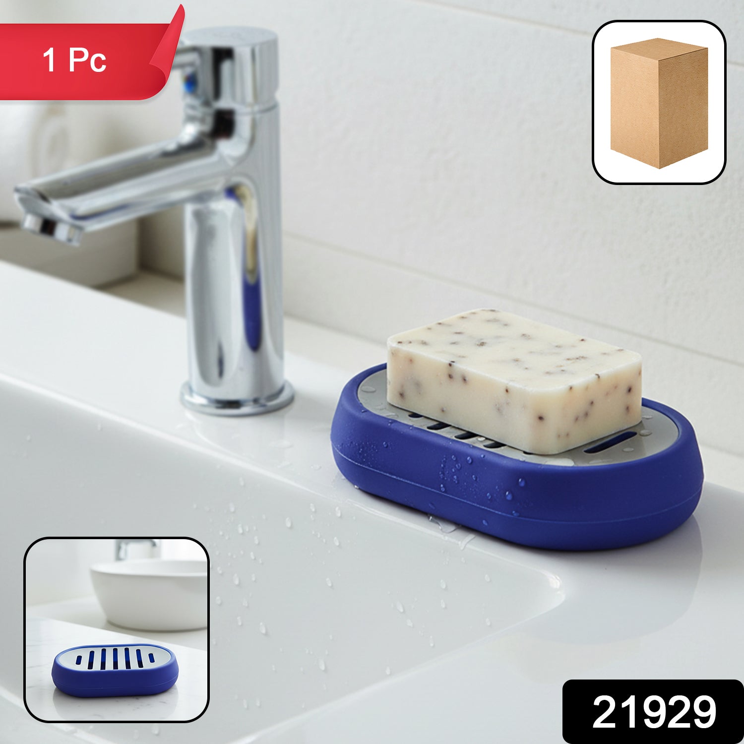 Plastic Soap Holder Tray – Keeps soap dry and organized Secondary image